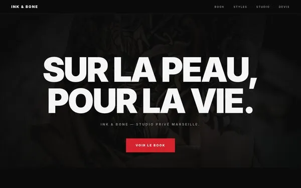 Aperçu du site démo tatoueur